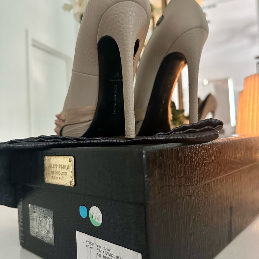 Philipp Plein Beige Studded Heels - Picture 3 of 7
